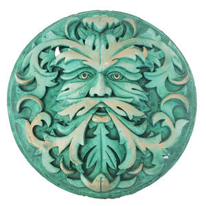 Ebros Oberon Zell Nature's Spirit God Celtic Greenman Wall Decor Plaque 5.25"